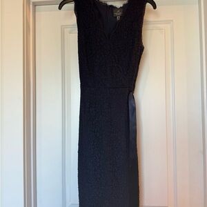 Elegant Navy Lace Dress